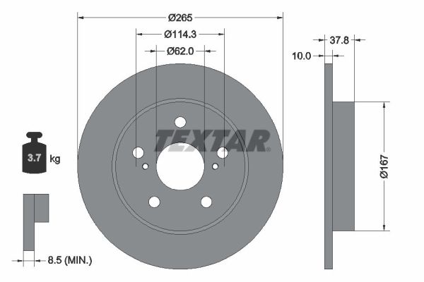 TEXTAR 92335703 PRO Bremsscheibe