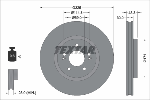 TEXTAR 92337103 PRO Bremsscheibe