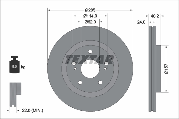 TEXTAR 92337303 PRO Brake...