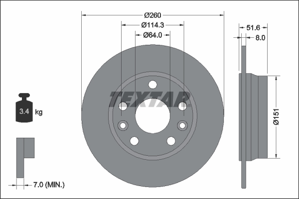TEXTAR 92337703 PRO Brake...