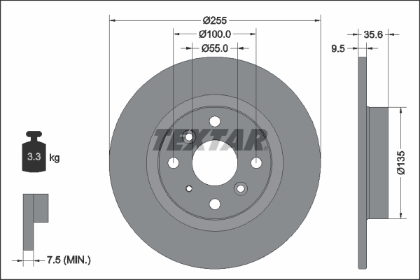 TEXTAR 92338203 PRO Brake...