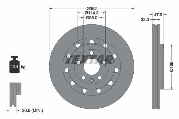 TEXTAR 92339103 PRO Bremsscheibe