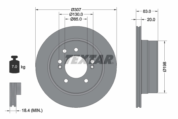 TEXTAR 92341003 PRO Bremsscheibe