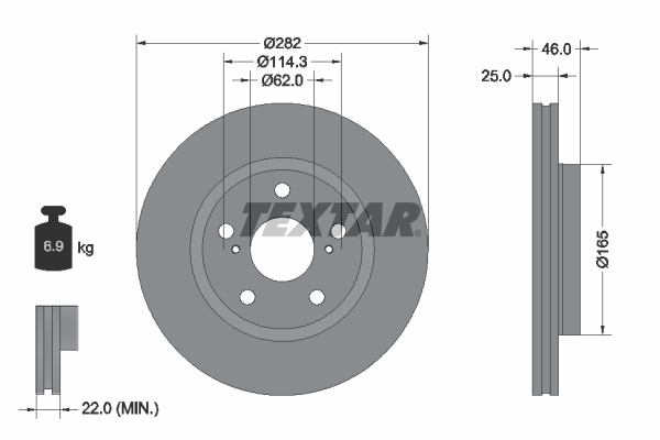 TEXTAR 92341103 PRO Bremsscheibe