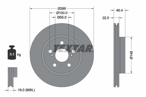 TEXTAR 92345403 PRO Disque...