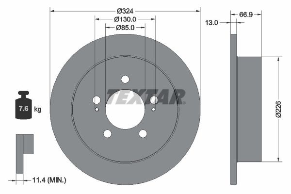 TEXTAR 92347403 PRO Bremsscheibe