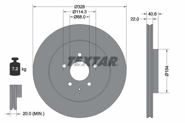 TEXTAR 92349003 PRO Bremsscheibe