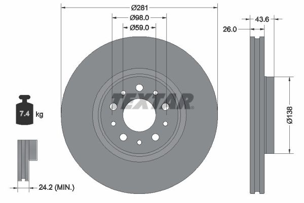 TEXTAR 92349303 PRO Disc frana