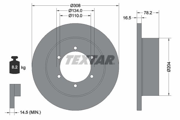 TEXTAR 92351503 PRO Bremsscheibe