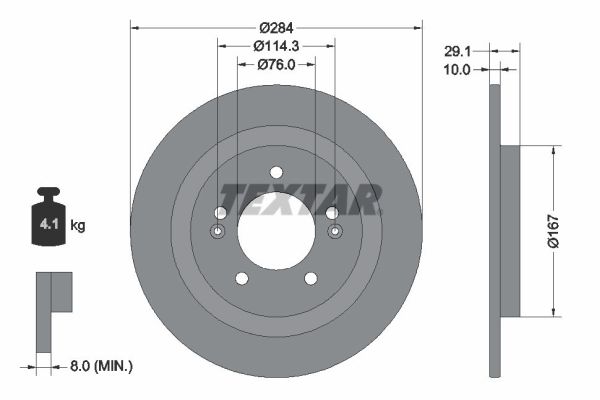 TEXTAR 92352503 PRO Bremsscheibe