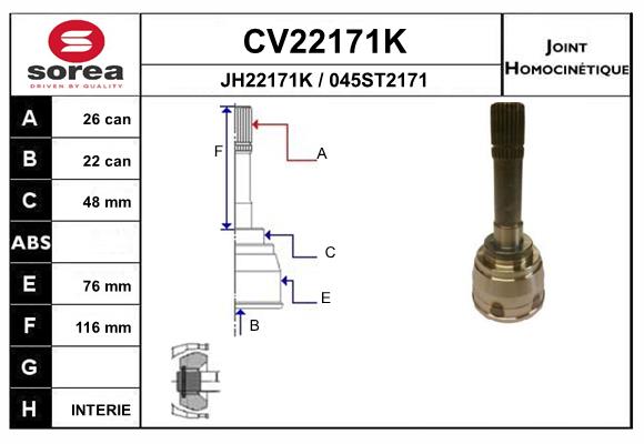 EAI CV22171K Σετ άρθρωσης,...