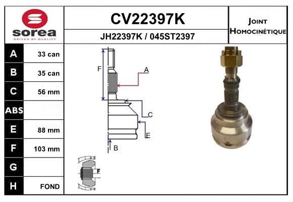 EAI CV22397K Σετ άρθρωσης,...
