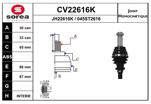 EAI CV22616K Σετ άρθρωσης,...
