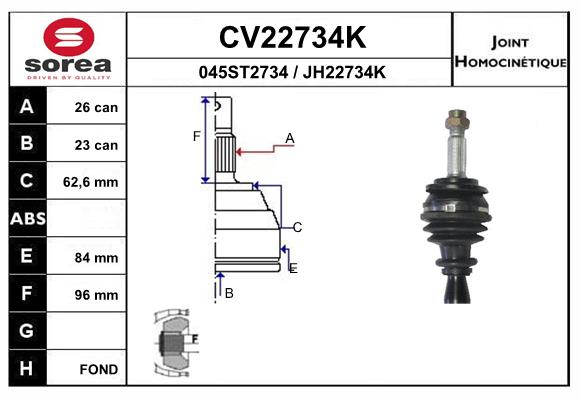 EAI CV22734K Σετ άρθρωσης,...