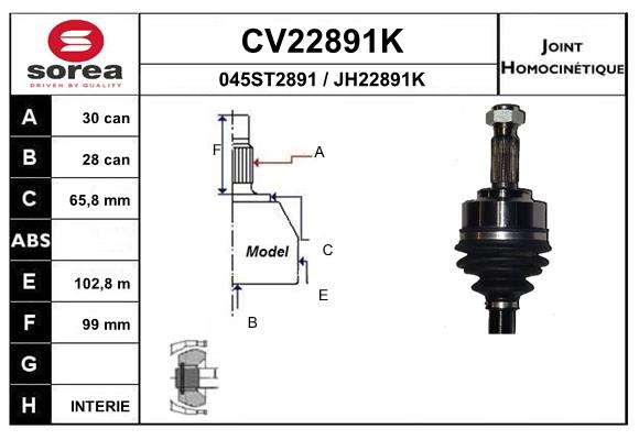 EAI CV22891K Σετ άρθρωσης,...