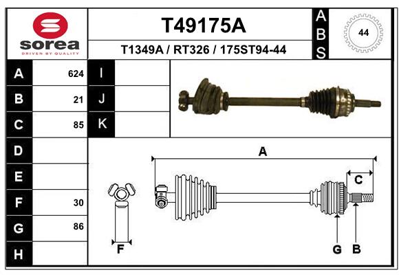 EAI T49175A Hnací hriadeľ