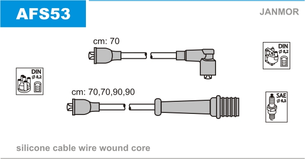 JANMOR AFS53 Kit cavi accensione-Kit cavi accensione-Ricambi Euro