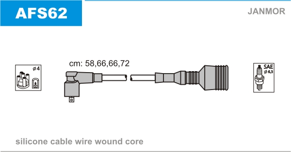 JANMOR AFS62 Kit cavi accensione