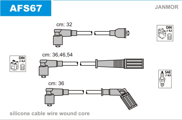 JANMOR AFS67 Kit cavi accensione