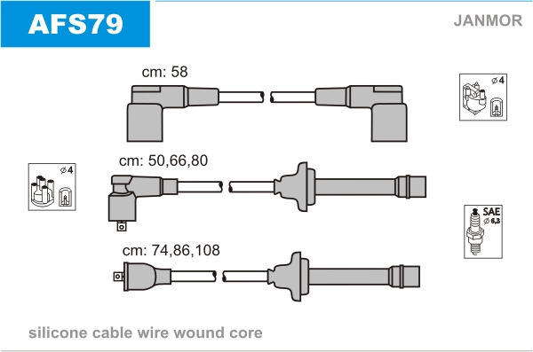 JANMOR AFS79 Kit cavi accensione