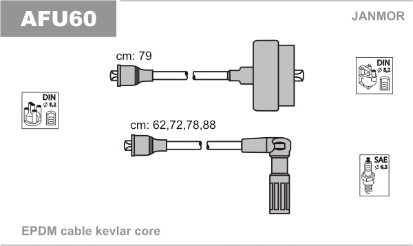 JANMOR AFU60 Kit cavi accensione