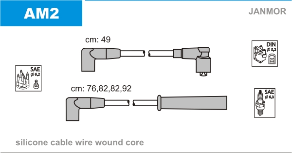 JANMOR AM2 Kit cavi accensione