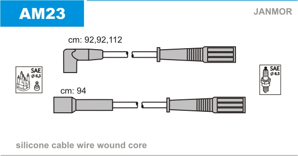 JANMOR AM23 Kit cavi accensione