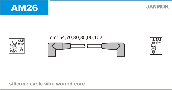 JANMOR AM26 Kit cavi accensione