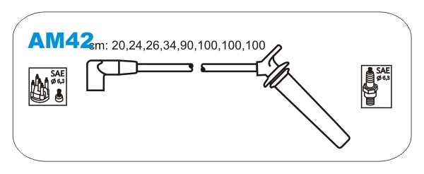 JANMOR AM42 Kit cavi accensione