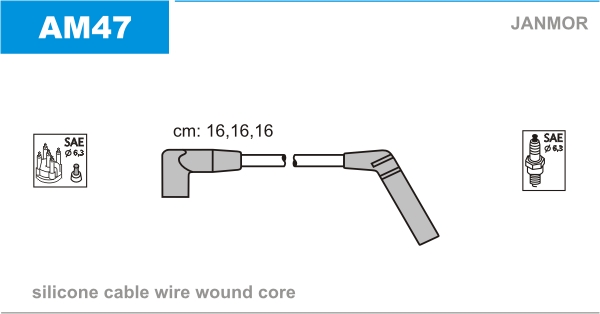 JANMOR AM47 Kit cavi accensione