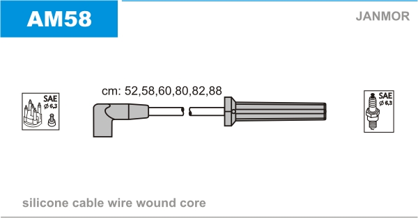 JANMOR AM58 Kit cavi accensione