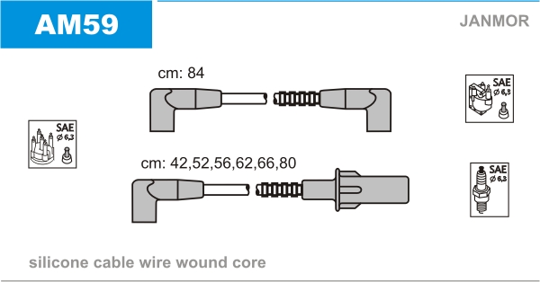 JANMOR AM59 Kit cavi accensione