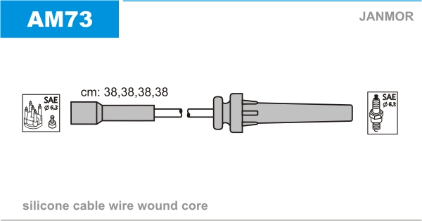 JANMOR AM73 Kit cavi accensione