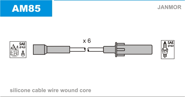 JANMOR AM85 Kit cavi accensione
