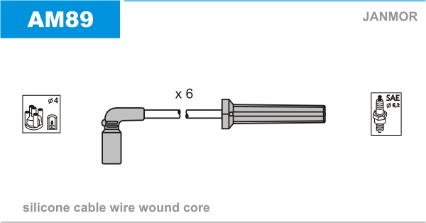 JANMOR AM89 Kit cavi accensione