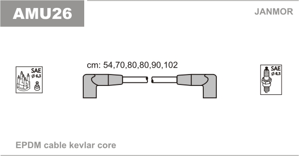 JANMOR AMU26 Kit cavi accensione-Kit cavi accensione-Ricambi Euro