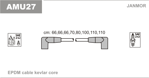 JANMOR AMU27 Kit cavi accensione