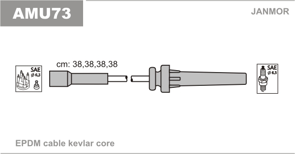 JANMOR AMU73 Kit cavi accensione-Kit cavi accensione-Ricambi Euro