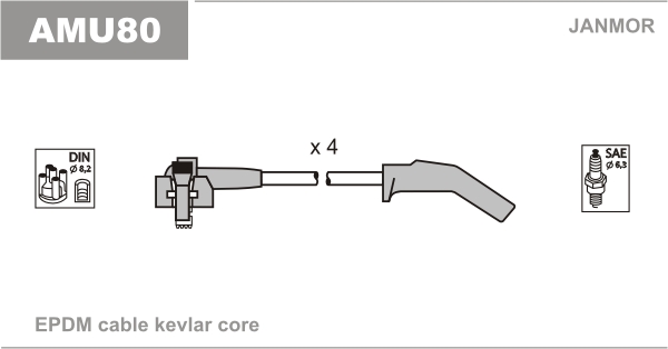 JANMOR AMU80 Kit cavi accensione