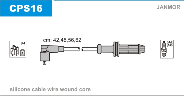 JANMOR CPS16 Kit cavi accensione-Kit cavi accensione-Ricambi Euro