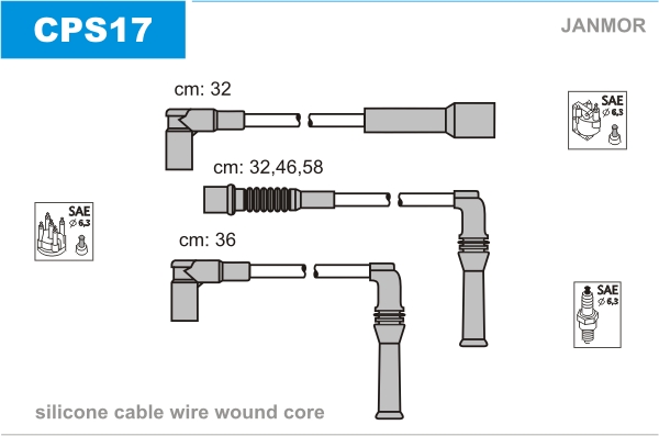 JANMOR CPS17 Kit cavi accensione-Kit cavi accensione-Ricambi Euro