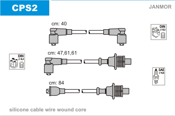 JANMOR CPS2 Kit cavi accensione-Kit cavi accensione-Ricambi Euro