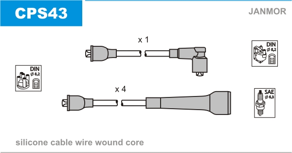 JANMOR CPS43 Kit cavi accensione