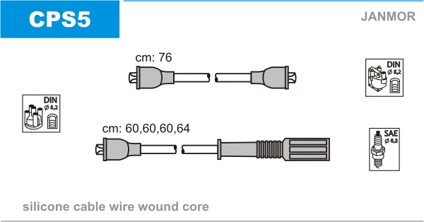 JANMOR CPS5 Kit cavi accensione