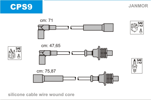 JANMOR CPS9 Kit cavi accensione-Kit cavi accensione-Ricambi Euro