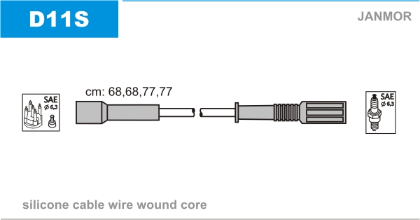 JANMOR D11S.P Kit cavi accensione