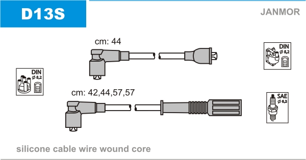 JANMOR D13S.P Kit cavi accensione