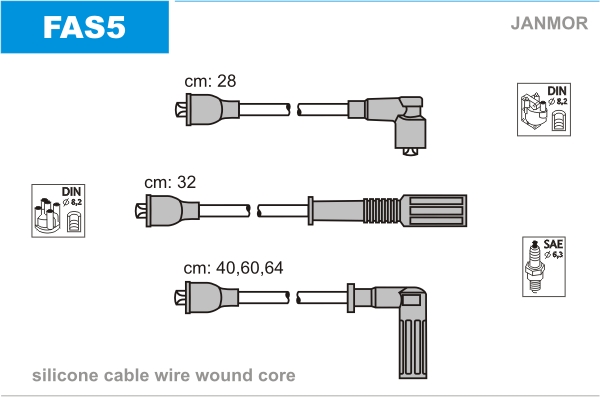 JANMOR FAS5 Kit cavi accensione