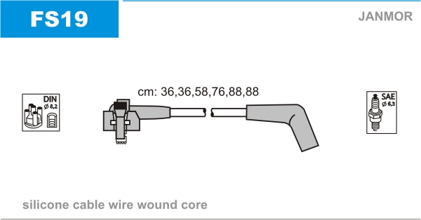 JANMOR FS19 Kit cavi accensione