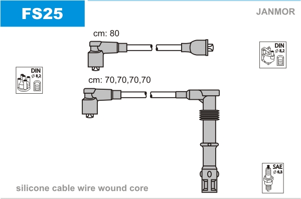 JANMOR FS25 Kit cavi accensione-Kit cavi accensione-Ricambi Euro